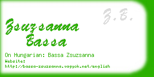 zsuzsanna bassa business card